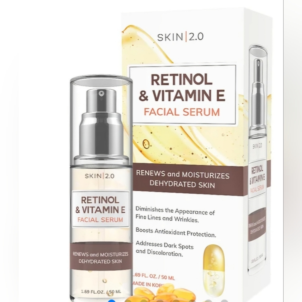 Skin|2.0 Retinol & Vitamin E Facial Serum — Gold Radiance